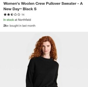 A New Day Women's Black Crew Neck Sweater